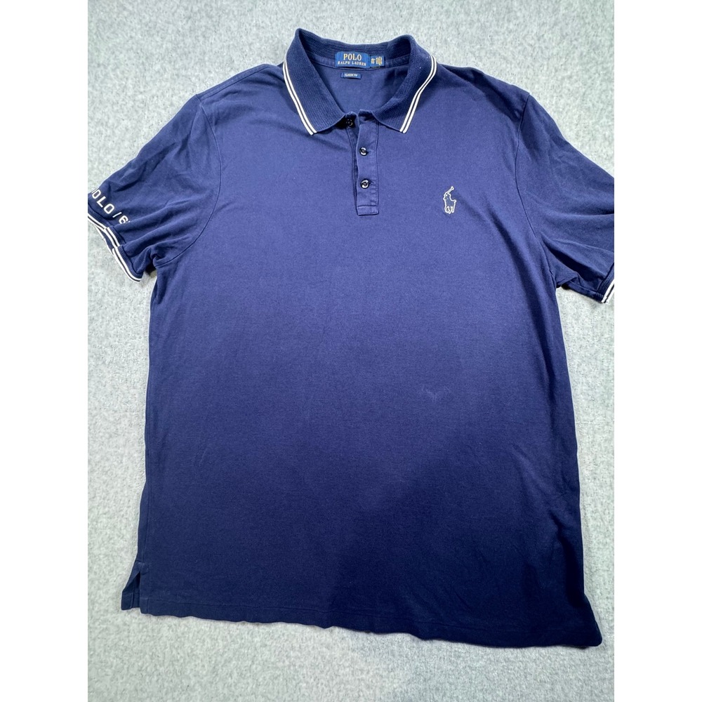 Polo Ralph Lauren Mens XL Classic Fit Navy Blue Polo 67 Short‎ Sleeve Shirt